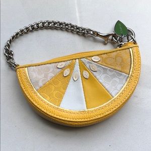 Coach Lemon Wristlet Change Purse